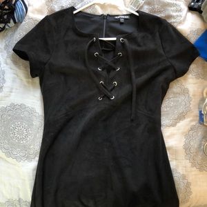 Express suede dress